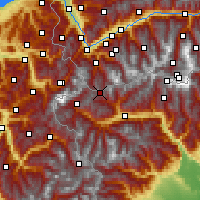 Nearby Forecast Locations - Grote Sint-Bernhardpas - Kaart