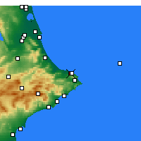Nearby Forecast Locations - Caravaca de la Cruz - Kaart