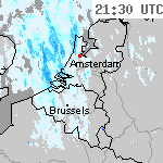 Radarbeelden van Nederland 23:00 UTC