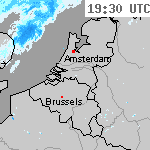 Radarbeelden van Nederland 21:00 UTC