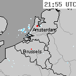 Radarbeelden van Nederland 23:25 UTC