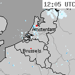 Radarbeelden van Nederland 13:35 UTC