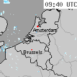 Radarbeelden van Nederland 11:10 UTC