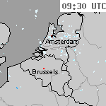 Radarbeelden van Nederland 11:00 UTC