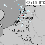 Radarbeelden van Nederland 03:45 UTC