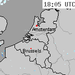 Radarbeelden van Nederland 19:35 UTC
