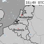 Radarbeelden van Nederland 18:10 UTC