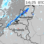 Radarbeelden van Nederland 15:55 UTC