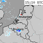 Radarbeelden van Nederland 16:40 UTC