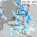 Radarbeelden van Nederland 17:05 UTC