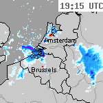 Radarbeelden van Nederland 20:45 UTC