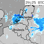 Radarbeelden van Nederland 21:55 UTC