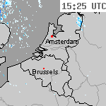 Radarbeelden van Nederland 16:55 UTC