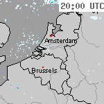 Radarbeelden van Nederland 21:30 UTC