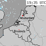 Radarbeelden van Nederland 21:05 UTC