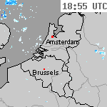 Radarbeelden van Nederland 20:25 UTC
