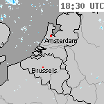 Radarbeelden van Nederland 20:00 UTC