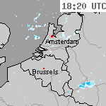 Radarbeelden van Nederland 19:50 UTC