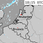 Radarbeelden van Nederland 19:45 UTC