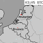 Radarbeelden van Nederland 04:35 UTC