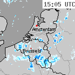Radarbeelden van Nederland 16:35 UTC