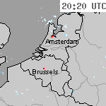 Radarbeelden van Nederland 21:50 UTC