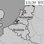 Radarbeelden van Nederland 15:00 UTC
