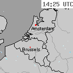 Radarbeelden van Nederland 15:55 UTC