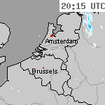Radarbeelden van Nederland 21:45 UTC
