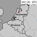 Radarbeelden van Nederland 02:00 UTC