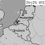 Radarbeelden van Nederland 21:55 UTC