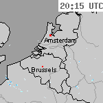 Radarbeelden van Nederland 21:45 UTC