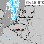 Radarbeelden van Nederland 21:45 UTC