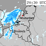 Radarbeelden van Nederland 22:00 UTC