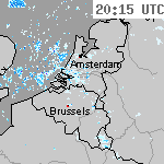 Radarbeelden van Nederland 21:45 UTC