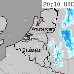 Radarbeelden van Nederland 21:40 UTC
