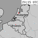 Radarbeelden van Nederland 21:45 UTC
