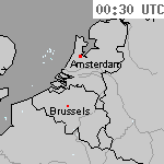 Radarbeelden van Nederland 02:00 UTC