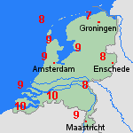 Verwachting di, 13-01 Nederland