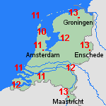 Verwachting za, 28-02 Nederland