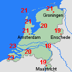Verwachting di, 18-08 Nederland