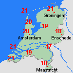 Verwachting wo, 19-08 Nederland