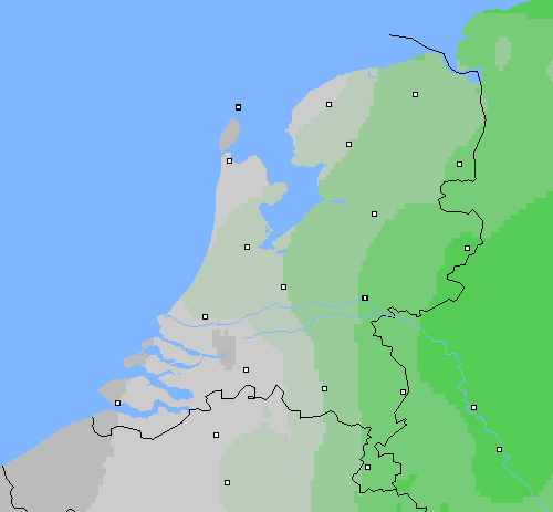 Bewolking Nederland