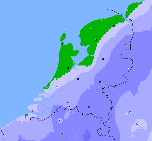Neerslag (24 uur) Nederland