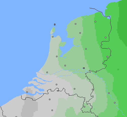 Bewolking Nederland