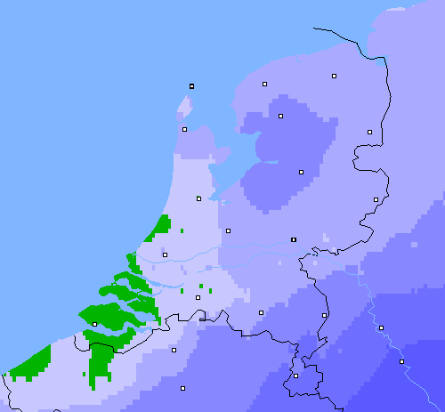 Neerslag (24 uur) Nederland
