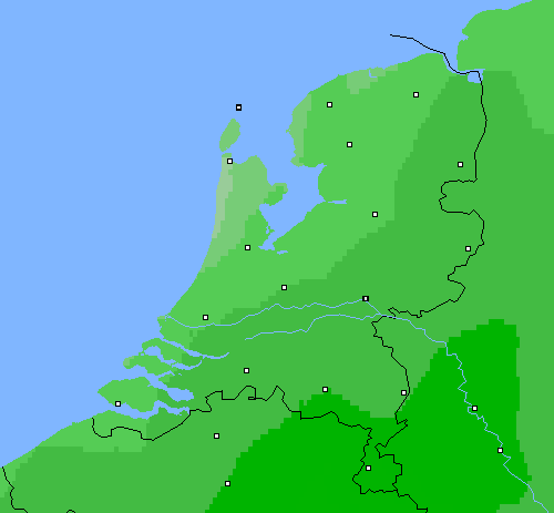 Bewolking Nederland