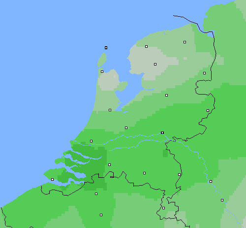 Bewolking Nederland