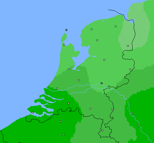 Bewolking Nederland