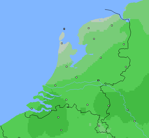 Bewolking Nederland